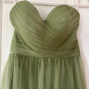Sage Green Off-the-Shoulder Prom Dress